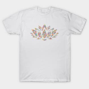 Colourful Zen Lotus Flower T-Shirt